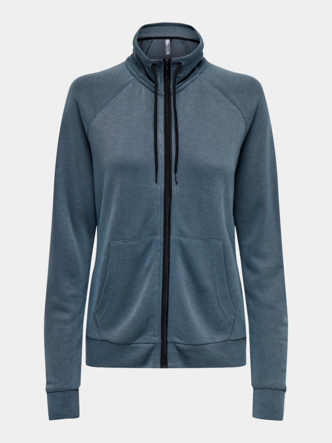 Sweat zippé jenna gris femme - Only