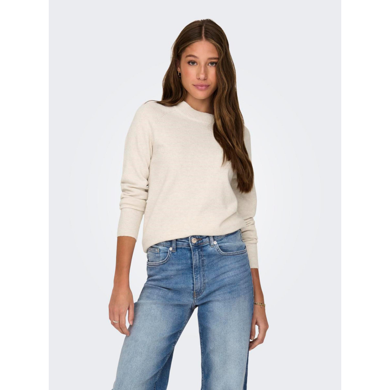 Pull rica life beige femme - Only