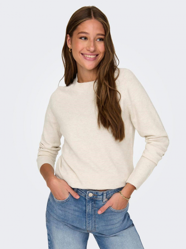 Pull rica life beige femme - Only