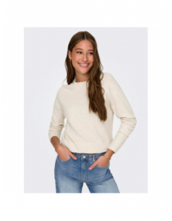 Pull rica life beige femme - Only