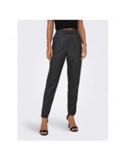 Pantalon rayé pop trash naja gris femme - Only