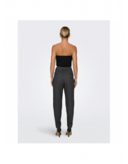 Pantalon rayé pop trash naja gris femme - Only