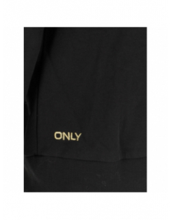 Sweat à capuche logo coeur doré noomi noir femme - Only