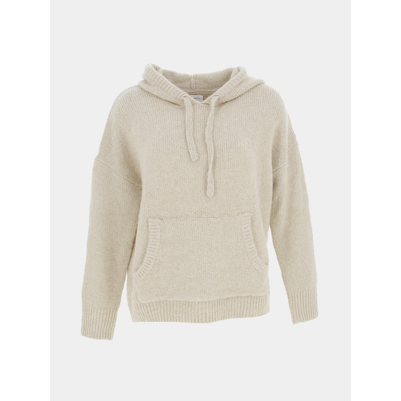 Pull sweat à capuche maille cassie beige femme - Teddy Smith