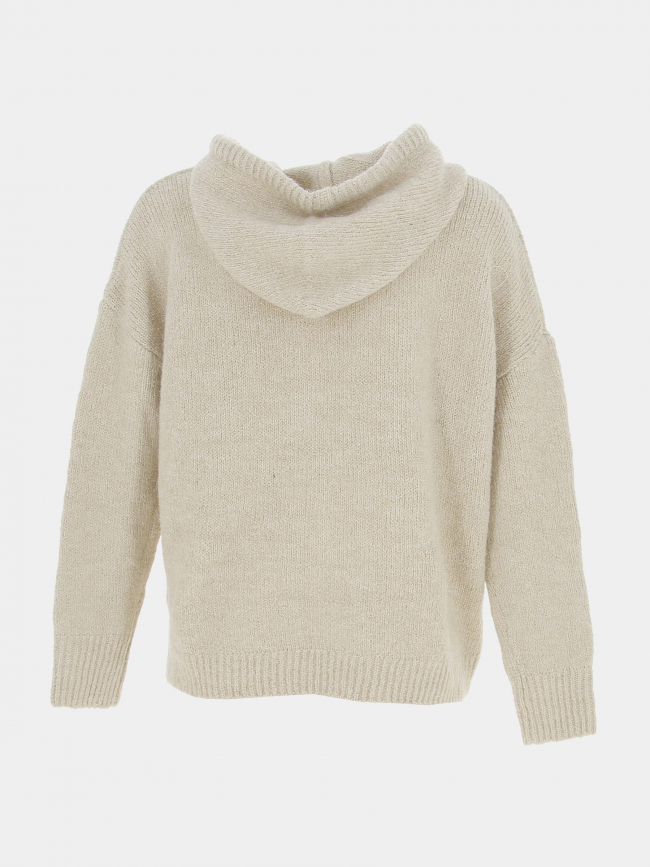 Pull sweat à capuche maille cassie beige femme - Teddy Smith