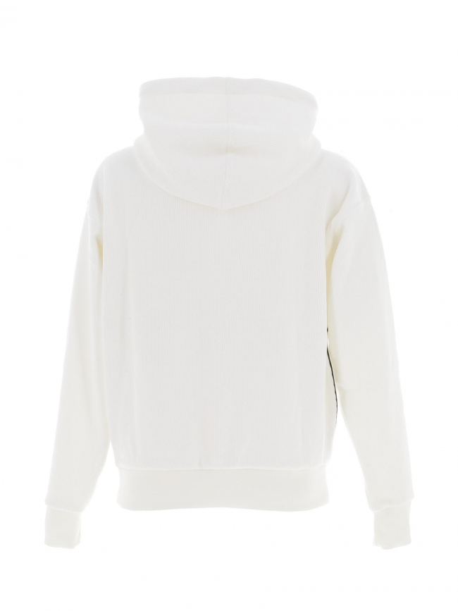 Sweat à capuche velours boxy blanc femme - Superdry