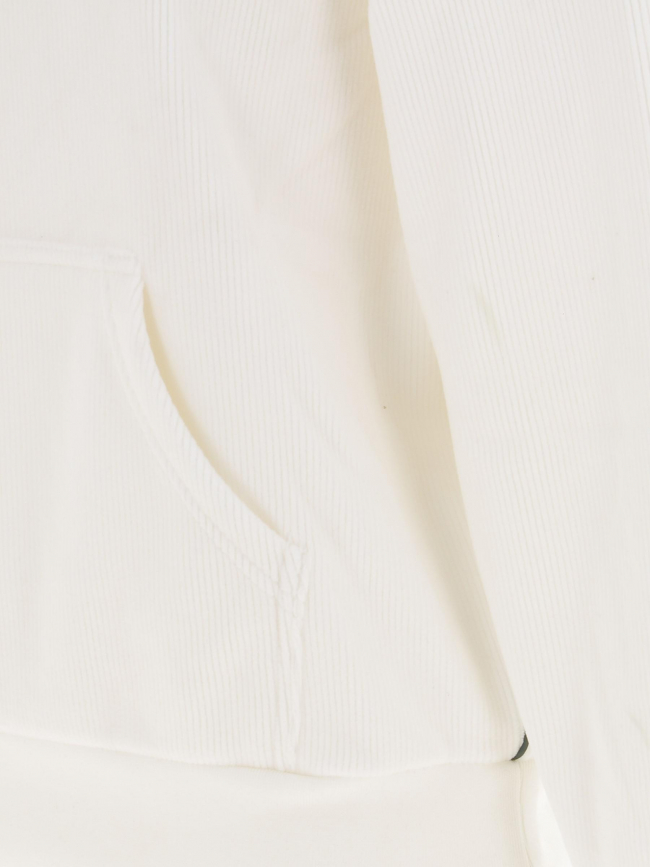 Sweat à capuche velours boxy blanc femme - Superdry