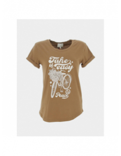 T-shirt peace marron femme - La Petite Etoile