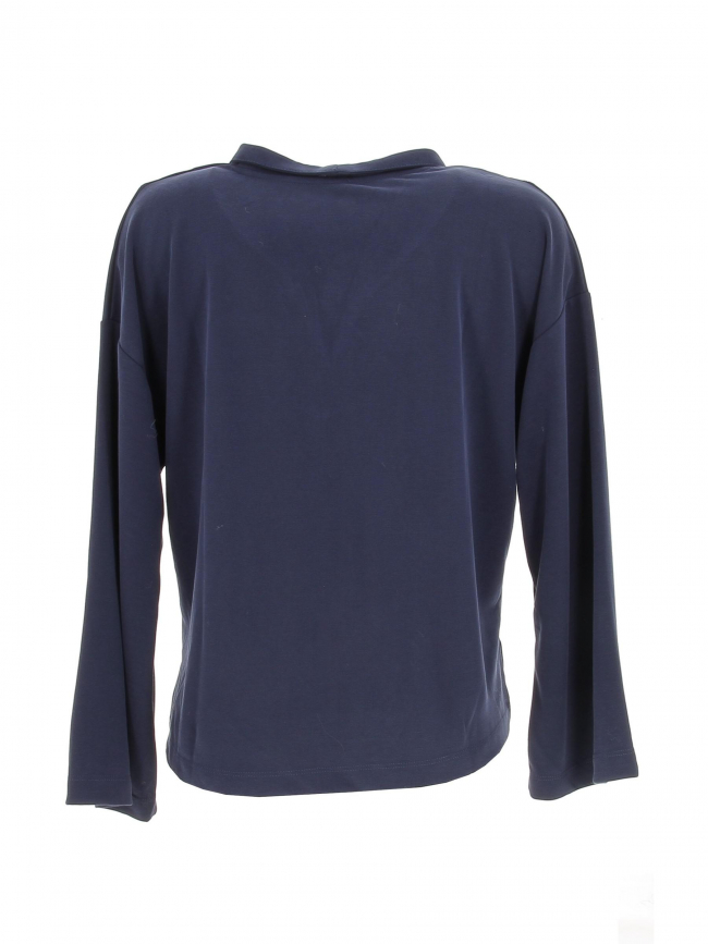 Blouse col v marta bleu marine femme - Tiffosi