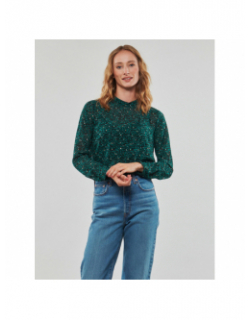 Blouse col montant motifs kacey vert femme - Only