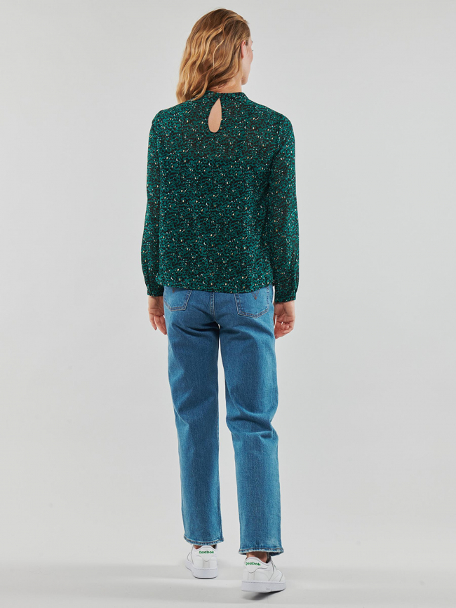 Blouse col montant motifs kacey vert femme - Only