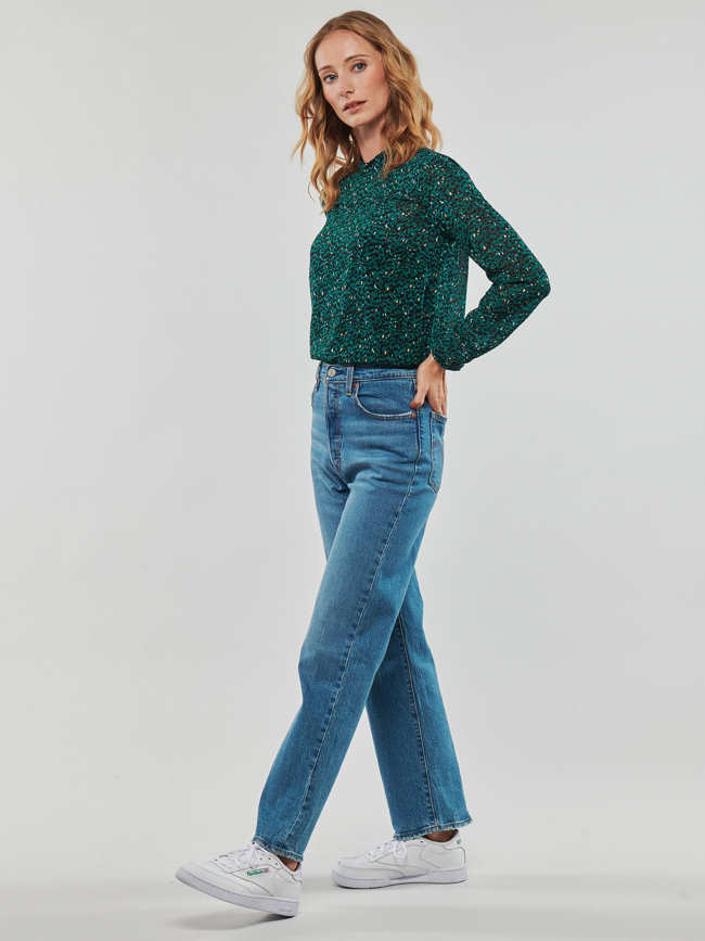 Blouse col montant motifs kacey vert femme - Only