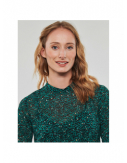 Blouse col montant motifs kacey vert femme - Only