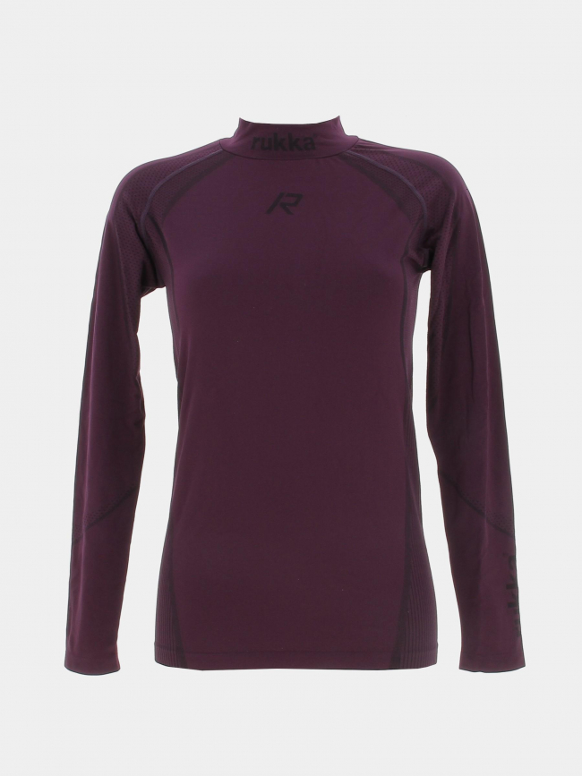 T-shirt manches longues baselayer pro violet femme - Rukka