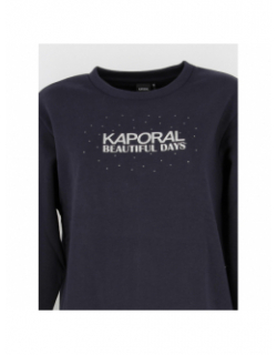 Robe sweat kissy paillettes bleu marine fille - Kaporal