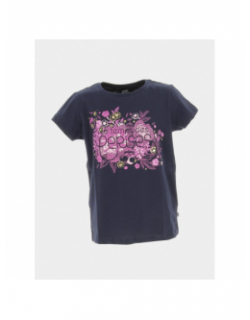 T-shirt midnight violet bleu marine fille - Le Temps Des Cerises