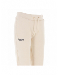 Jogging polaire essential logo beige femme - Superdry