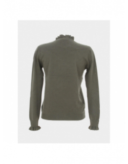 Pull à pois relief solferinos kaki femme - La Petite Etoile