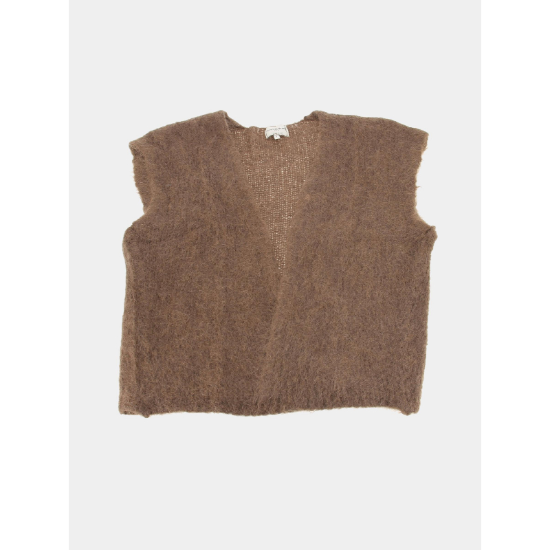 Gilet sans manche en laine sade marron femme - La Petite Etoile