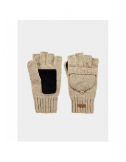 Gants mitaine en laine haakon beige homme - Barts