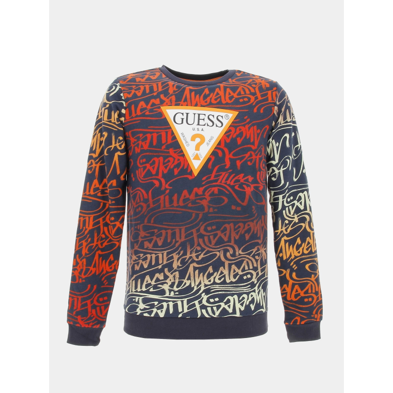 Sweat active texte marocain multicolore garçon - Guess