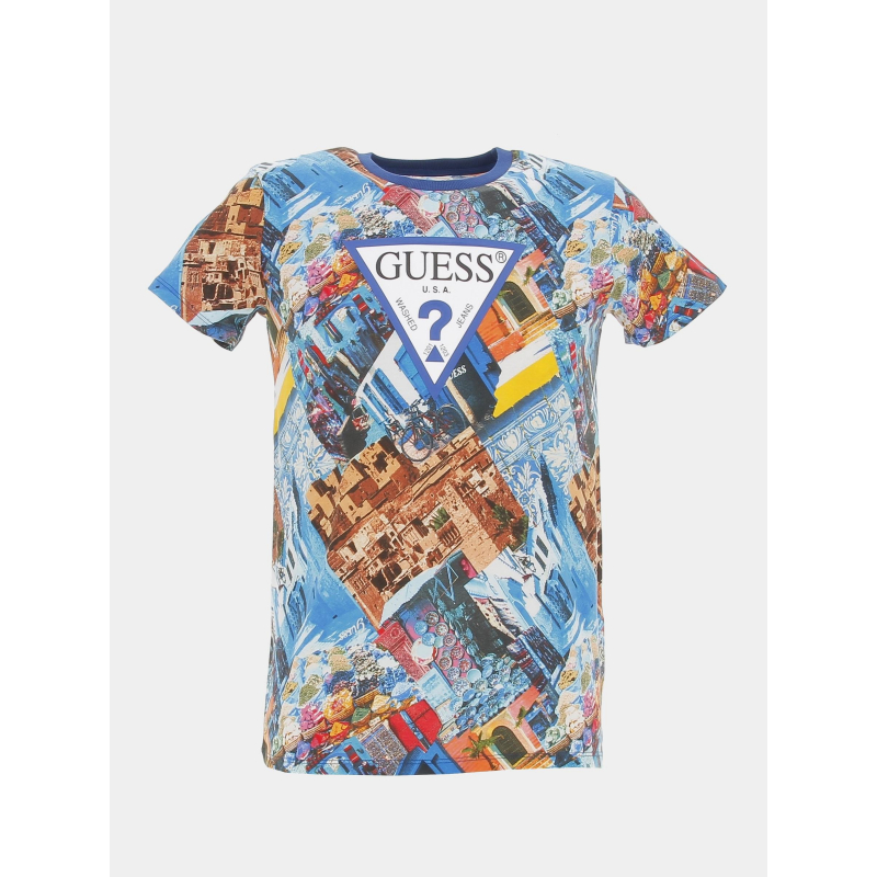 T-shirt éco mosaique marocaine multicolore garçon - Guess