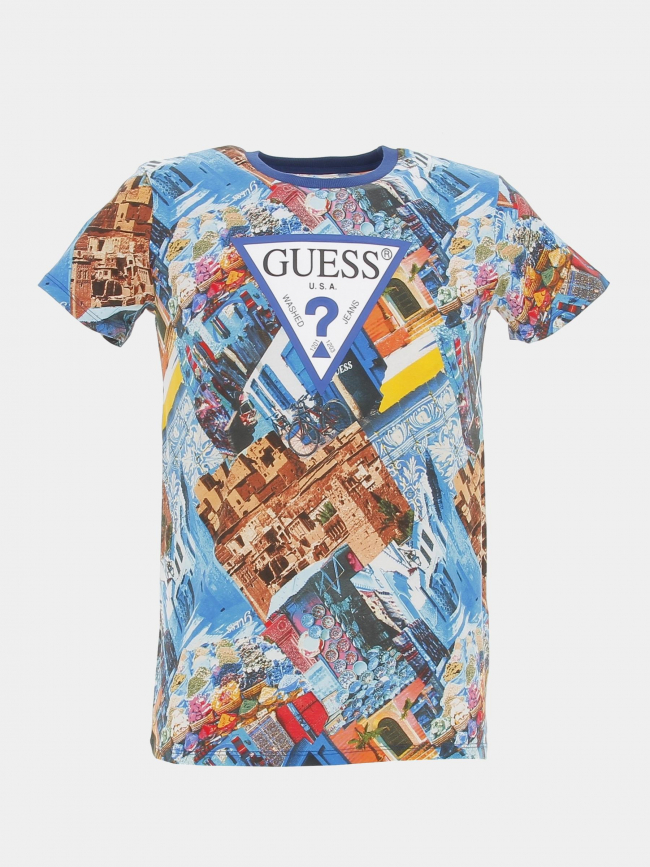 T-shirt éco mosaique marocaine multicolore garçon - Guess