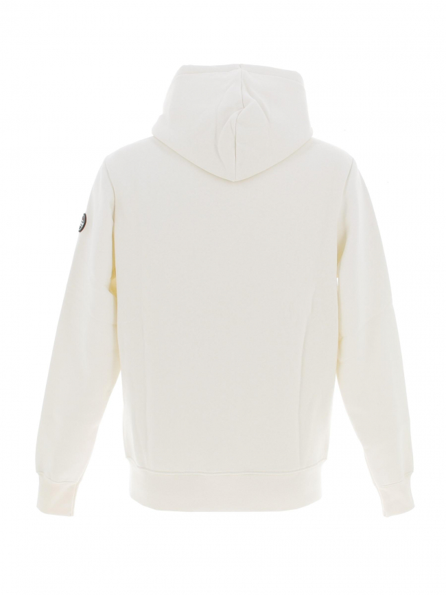 Sweat à capuche molleton logo blanc homme - Helvetica