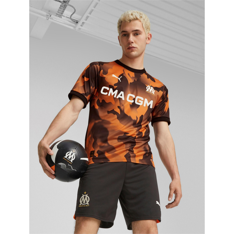 Maillot de football OM camouflage orange homme - Puma