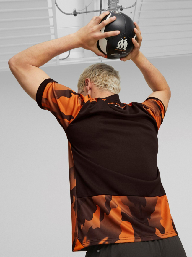 Maillot de football OM camouflage orange homme - Puma