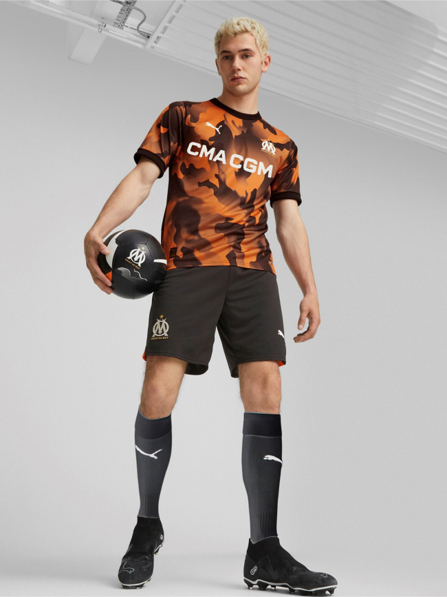 Maillot de football OM camouflage orange homme - Puma