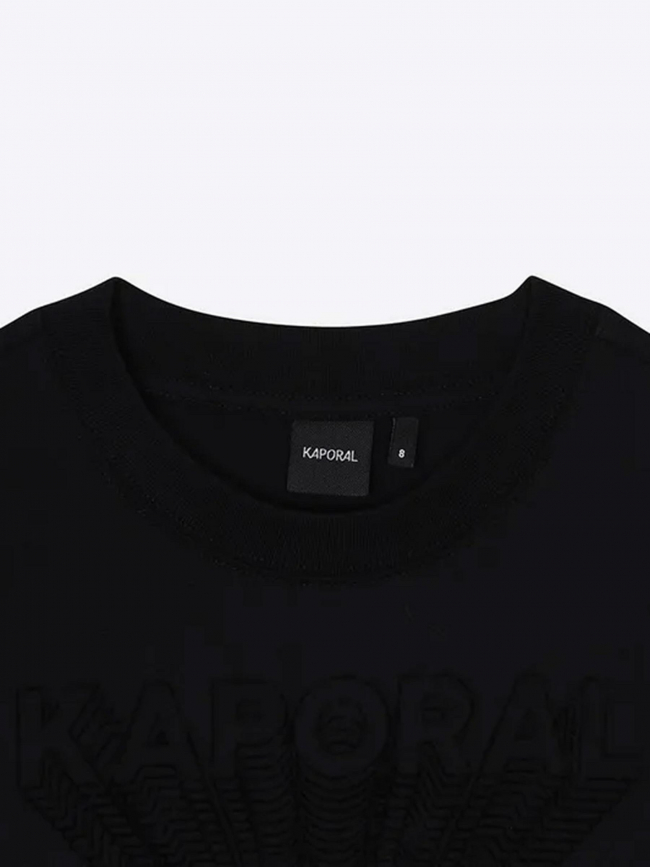 T-shirt eppie motif texturé noir garçon - Kaporal