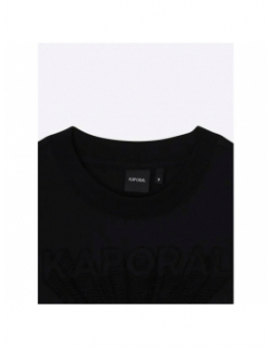 T-shirt eppie motif texturé noir garçon - Kaporal