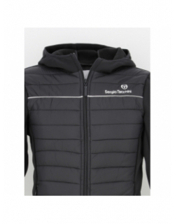 Veste bi-matière à capuche tam noir homme - Sergio Tacchini