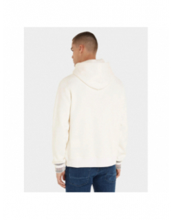 Sweat à capuche monotype collegiate blanc homme - Tommy Hilfiger