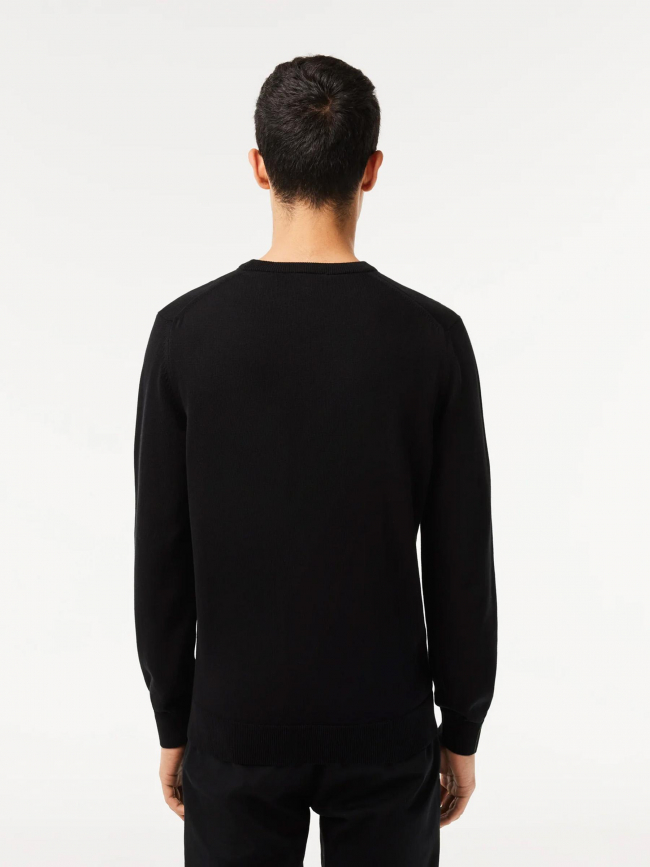 Pull core essentials col rond noir homme - Lacoste