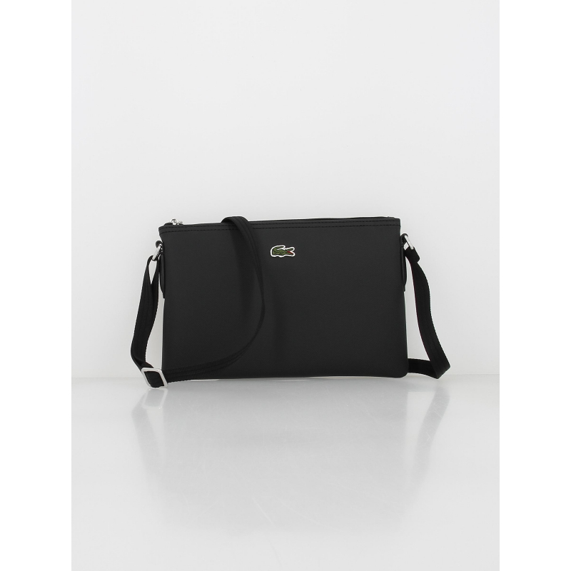 Sac bandoulière ajustable crossover noir femme - Lacoste