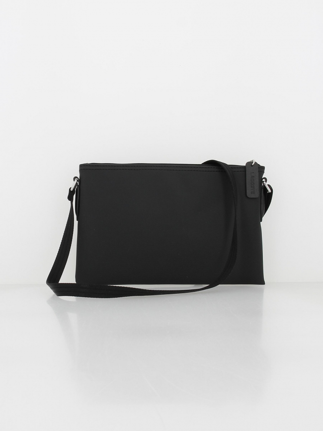 Sac bandoulière ajustable crossover noir femme - Lacoste