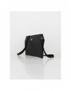 Sac bandoulière ajustable crossover noir femme - Lacoste