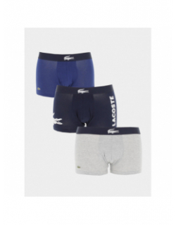 Pack de 3 boxers courts rouge gris bleu marine homme - Lacoste