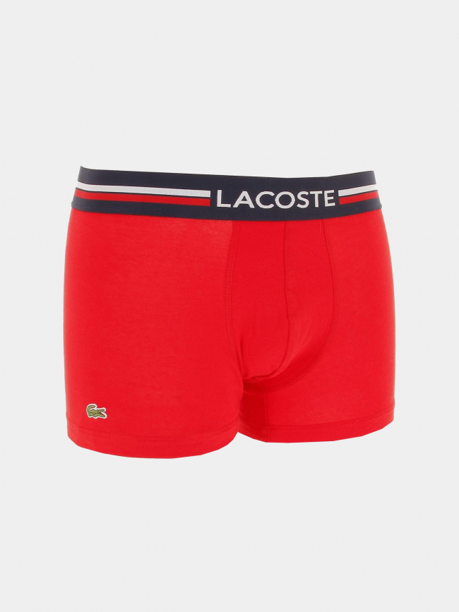 Pack de 3 boxers courts rouge gris bleu marine homme - Lacoste