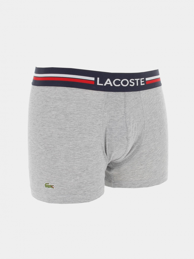 Pack de 3 boxers courts rouge gris bleu marine homme - Lacoste