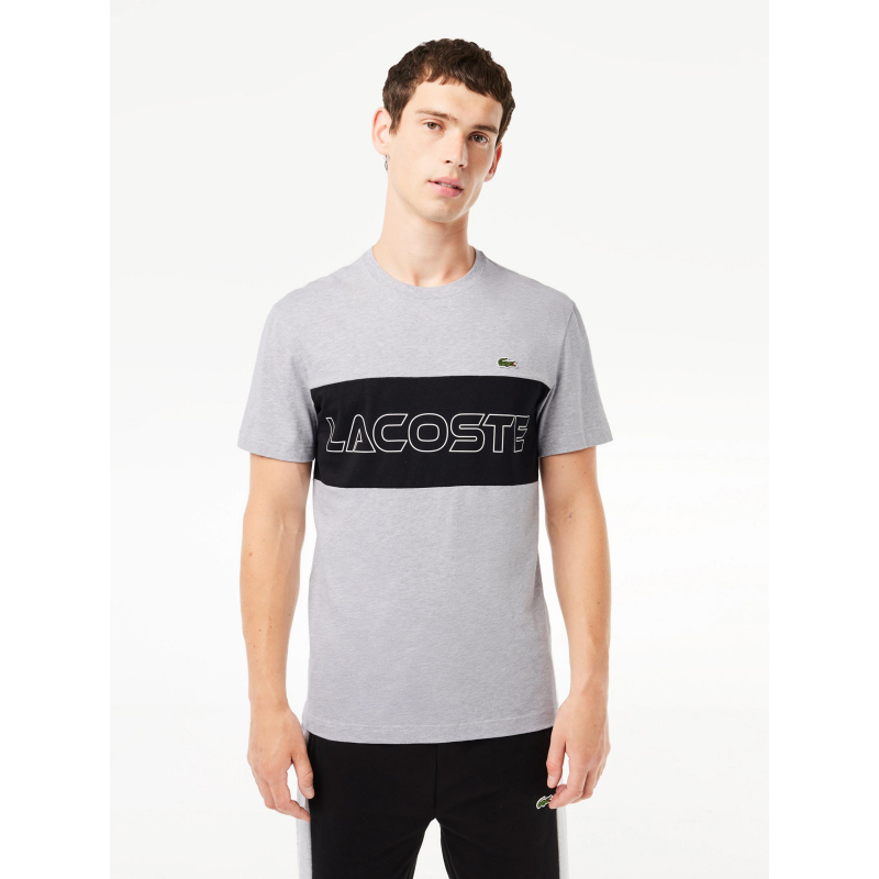 T-shirt core graphics gris chiné homme - Lacoste