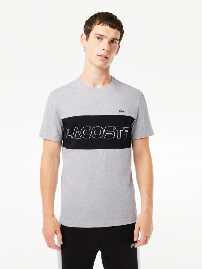 T-shirt core graphics gris chiné homme - Lacoste