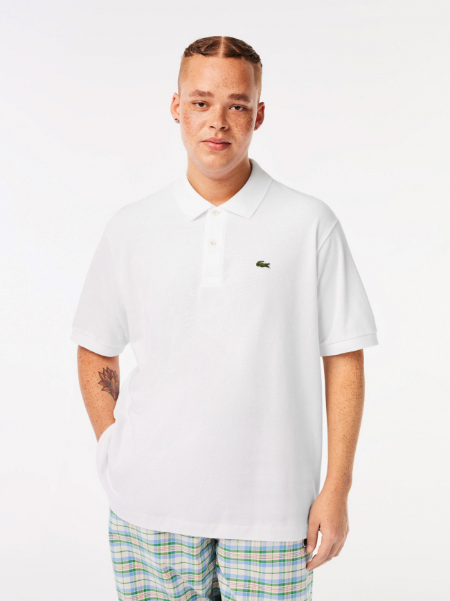 Polo core essentials uni blanc homme - Lacoste