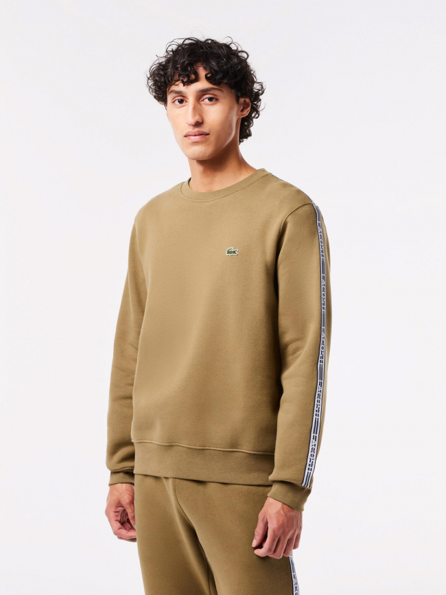 Sweat core graphics marron homme - Lacoste