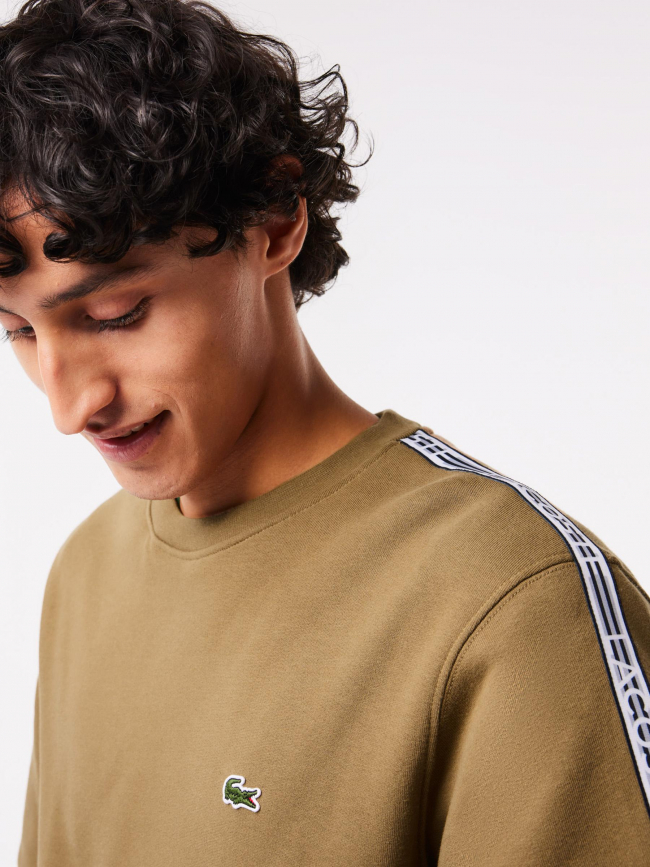 Sweat core graphics marron homme - Lacoste