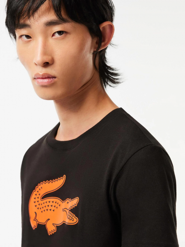 T-shirt core performance noir orange homme - Lacoste