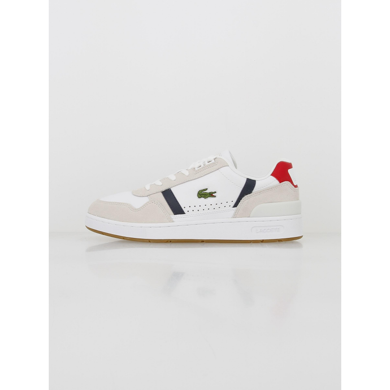 Baskets t-clip blanc beige homme - Lacoste