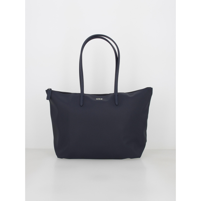 Sac cabas zippé bleu marine femme - Lacoste